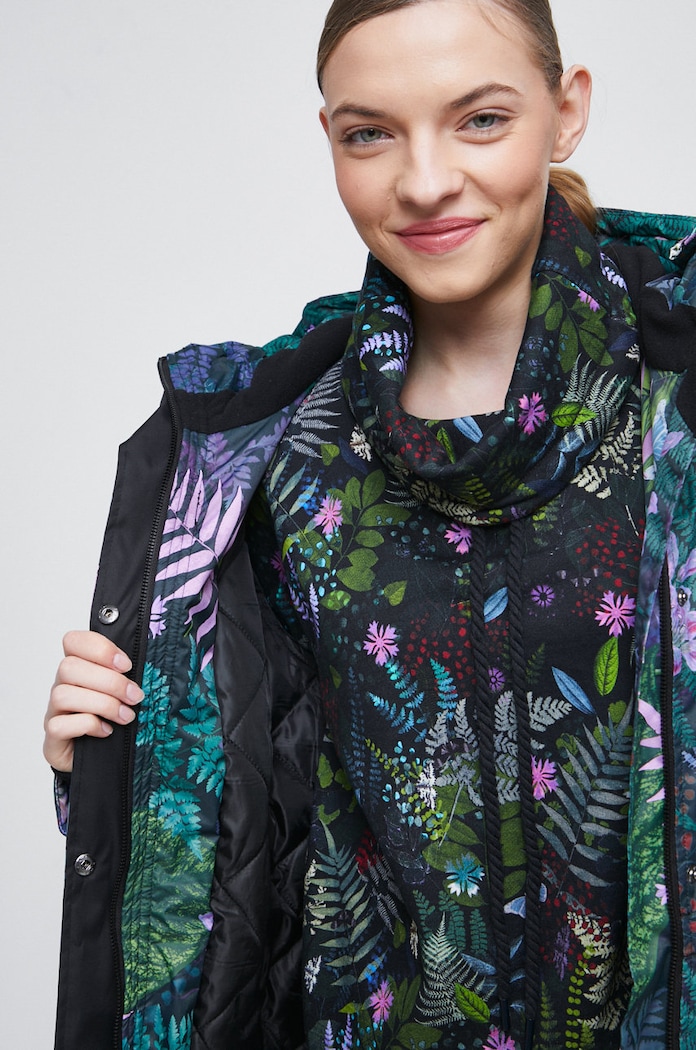 Płaszcz damski ocieplany kolor multicolor RW22.KPD811