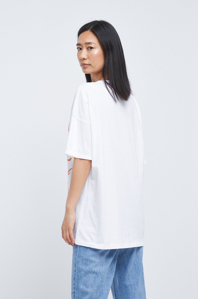 Odzież T-shirt bawełniany z nadrukiem biały RW22.TSD208 biały