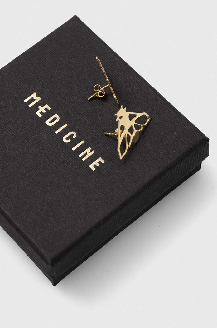 Doplnky Strieborné pozlátené náušnice dámske Medicine x Todoro RW23-AKDA10 žltá