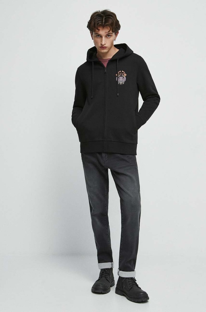 Bluza męska z nadrukiem kolor czarny RW23.BLM402 czarny RW23
