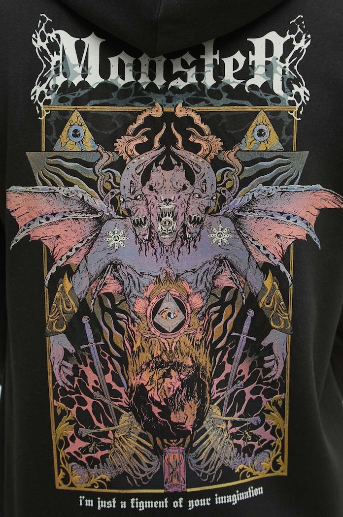 Bluza męska z nadrukiem kolor czarny RW23.BLM402