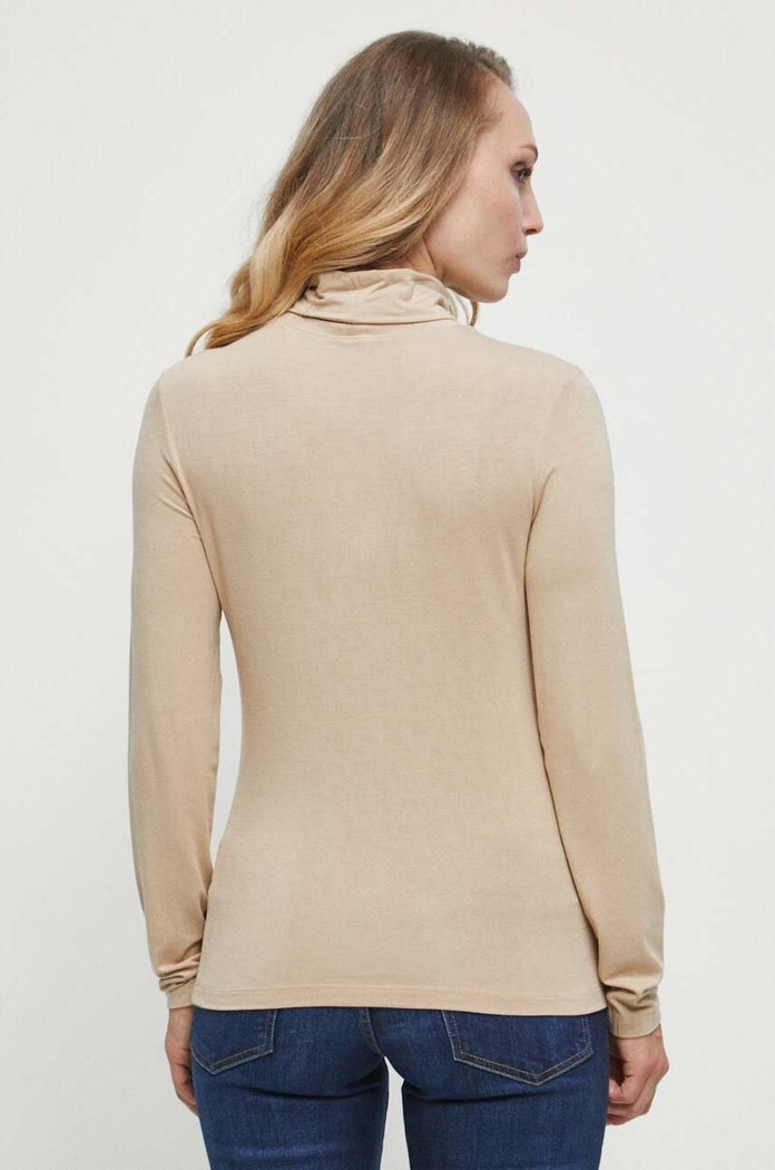 Odzież Longsleeve damski gładki kolor beżowy RW23.BUD062 beżowy