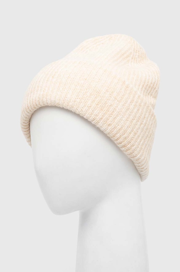 Czapka z domieszką wełny damska beanie kolor beżowy RW23.CAD701 beżowy RW23