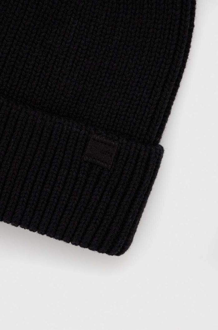 Czapka męska beanie prążkowana kolor czarny czarny RW23.CAM053