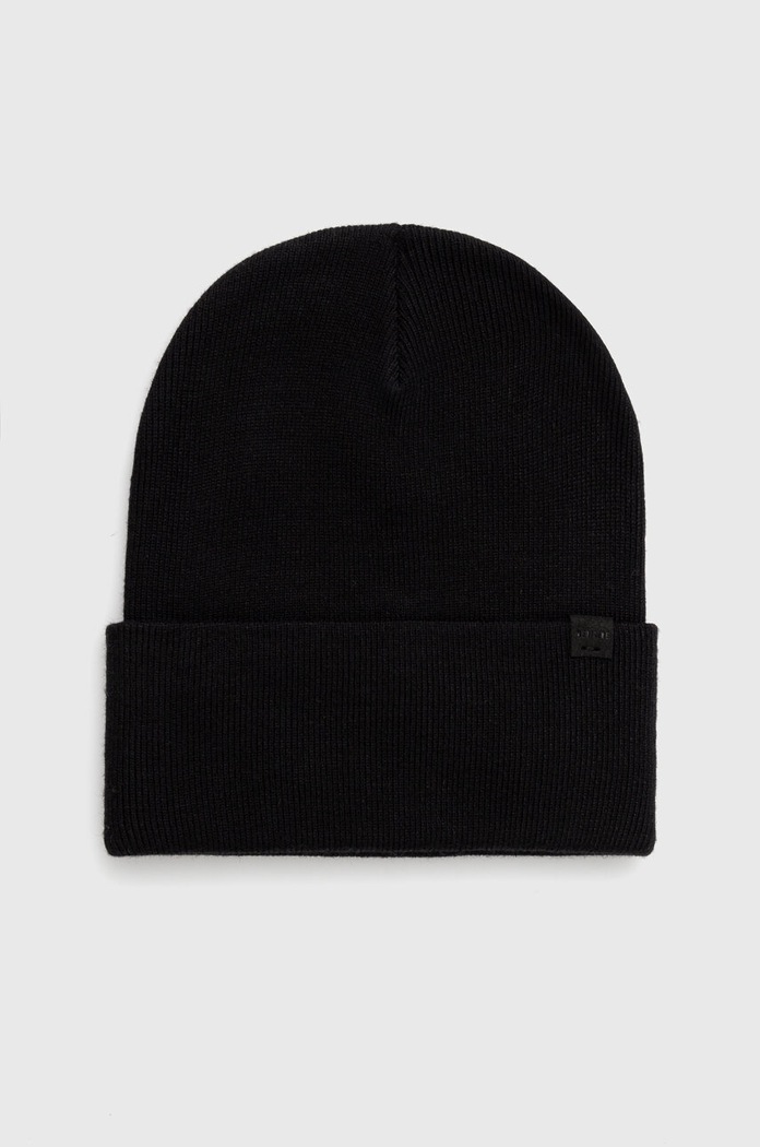 Czapka męska gładka beanie z wiskozą kolor czarny RW23.CAM070 czarny RW23