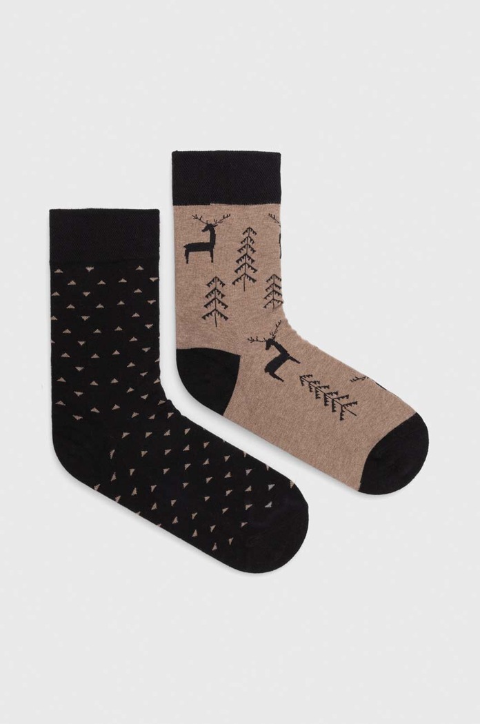 Skarpetki bawełniane męskie wzorzyste (2-pack) kolor multicolor skarpetki długie multicolor RW23.LGM707