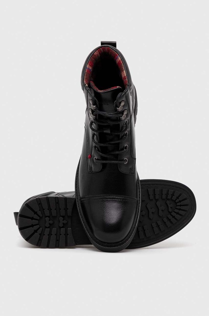 Buty wysokie męskie z imitacji skóry kolor czarny RW23.OBM600 czarny