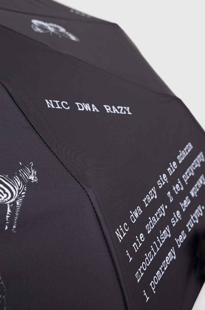 Akcesoria Parasol wzorzysty - Kolekcja jubileuszowa. 2023 Rok Wisławy Szymborskiej x Medicine, kolor czarny RW23.ROU353 czarny