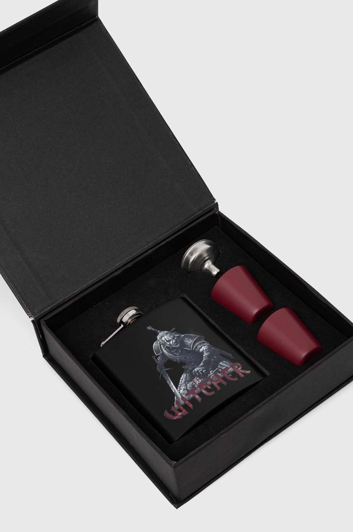 Doplnky Darčeková súprava: ploskačka, poháre a lievik z kolekcie The Witcher x Medicine čierna farba RW23.ROU950 čierna