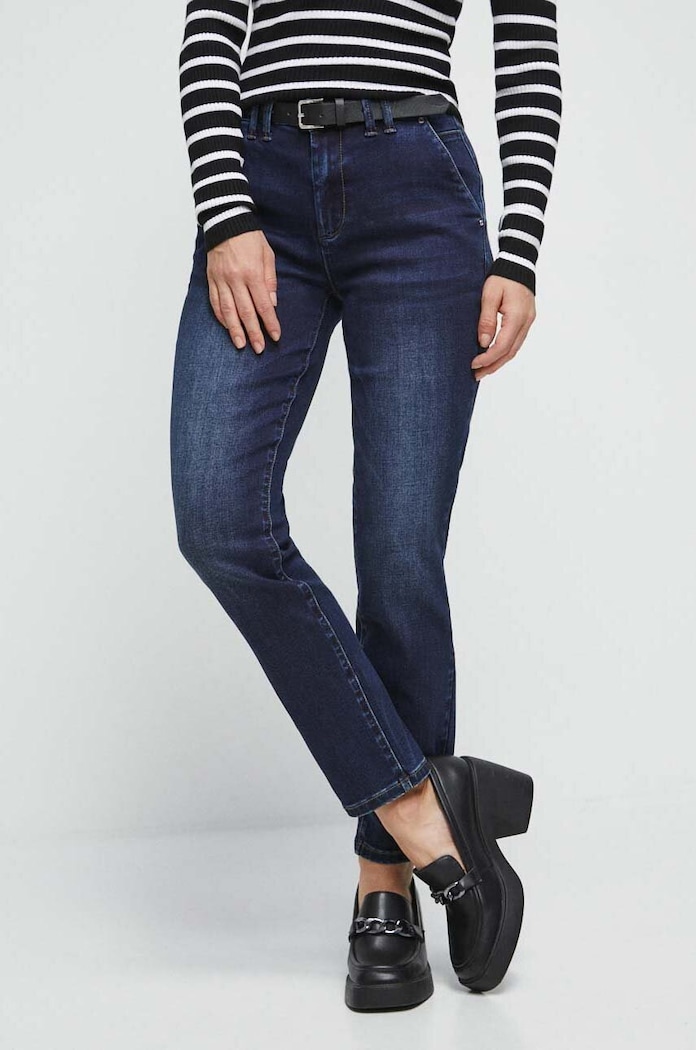 Jeansy damskie chino kolor granatowy granatowy RW23.SJD600
