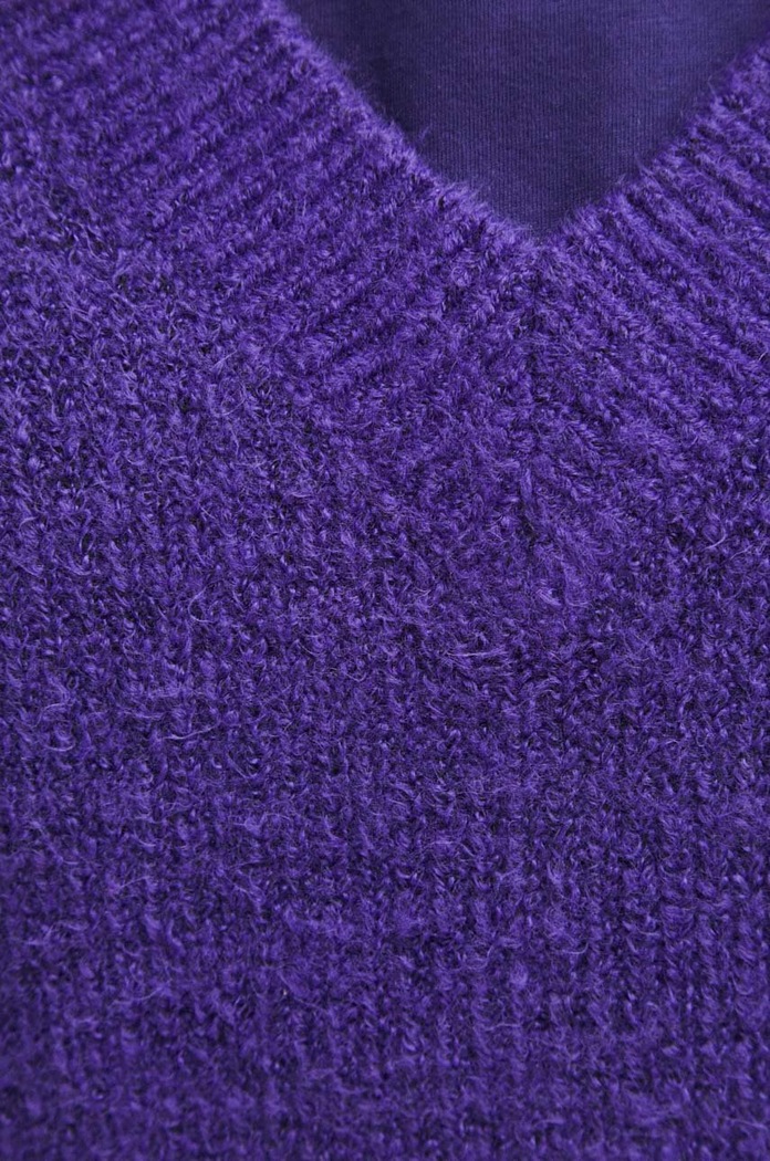 Sweter damski gładki kolor fioletowy RW23.SWD080 fioletowy