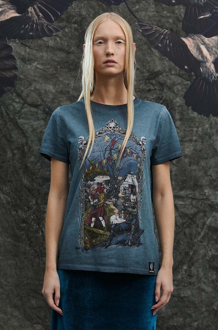 Bavlnené tričko dámske z kolekcie The Witcher tyrkysová farba RW23.TSD960 tyrkysová RW23