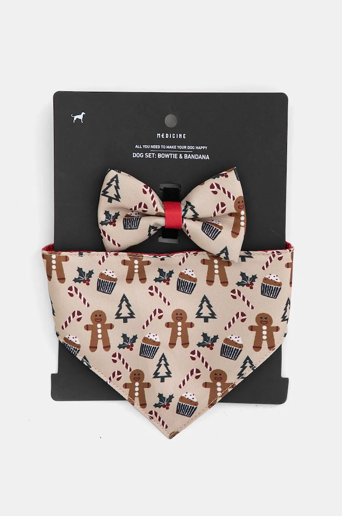 Zestaw dla pupila - mucha i bandana kolor beżowy RW24.ANU904 beżowy RW24