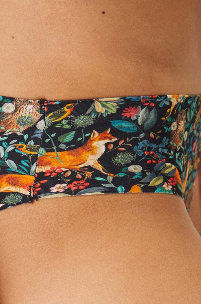 Figi damskie z motywem roślinnym i zwierzęcym (3-pack) kolor multicolor RW24-BID309