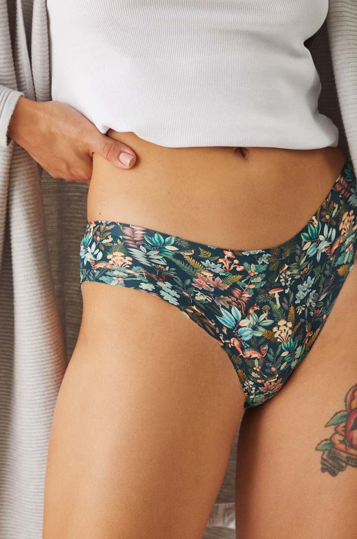 Odzież Figi damskie z motywem roślinnym i zwierzęcym (3-pack) kolor multicolor RW24-BID309 multicolor