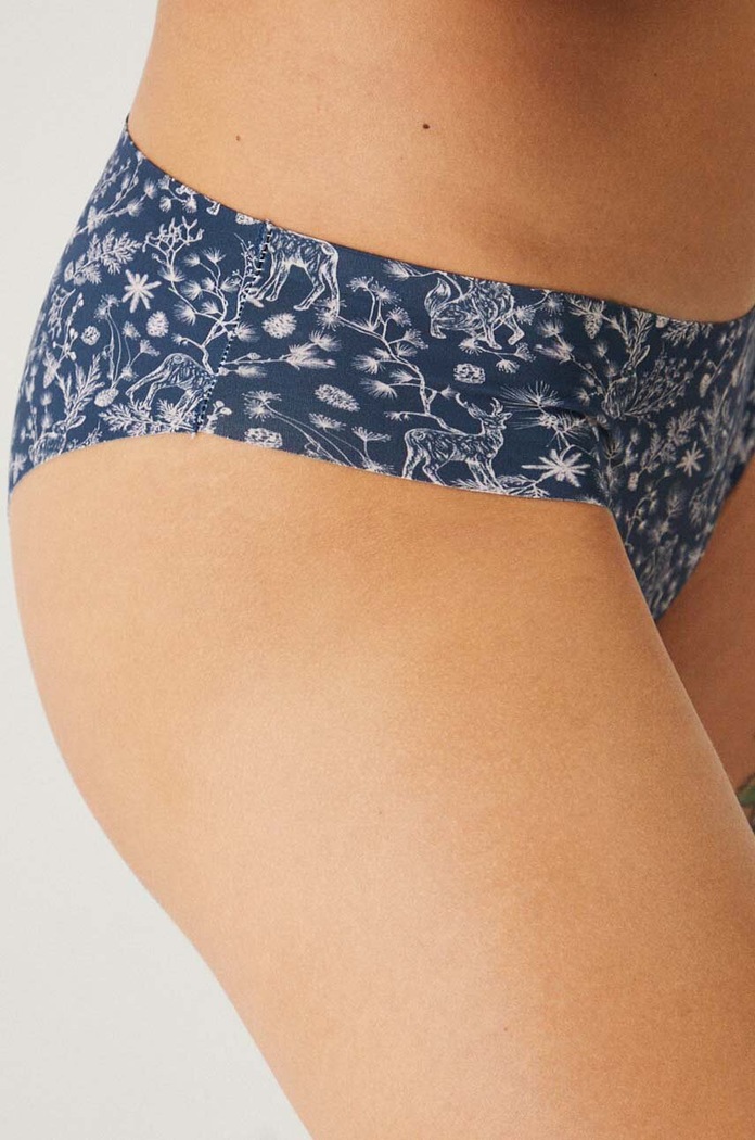 Figi damskie z motywem roślinnym i zwierzęcym (3-pack) kolor multicolor RW24-BID309