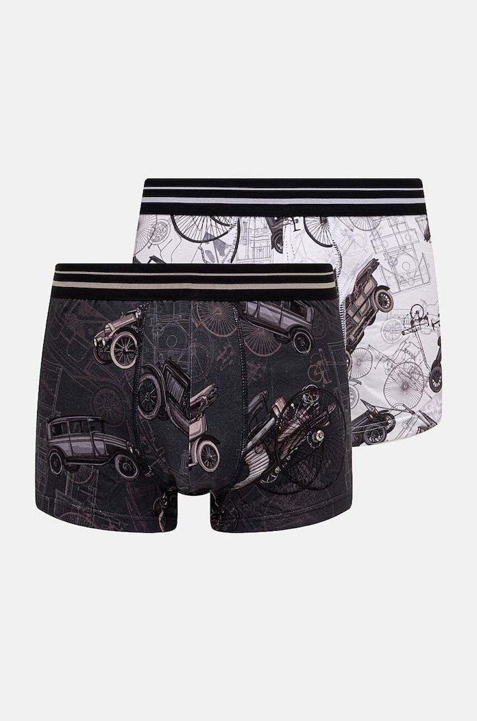 Bokserki bawełniane z domieszką elastanu z kolekcji Science (2-pack) kolor multicolor dzianina multicolor RW24-BIM350