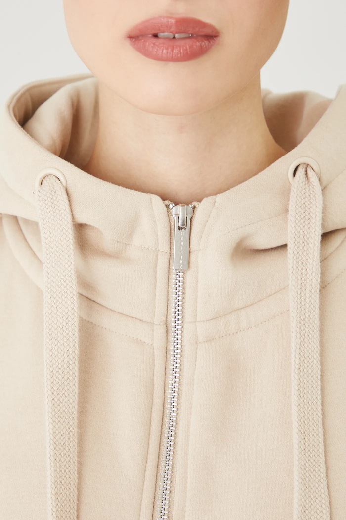 Mikina na zips s kapucňou dámska RW24-BLD020 béžová