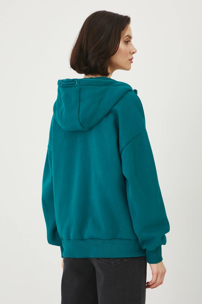 Odzież Bluza rozpinana z kapturem damska RW24-BLD020 turkusowy
