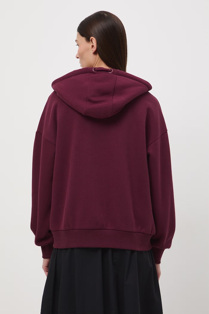 Odzież Bluza rozpinana z kapturem damska RW24-BLD020 bordowy