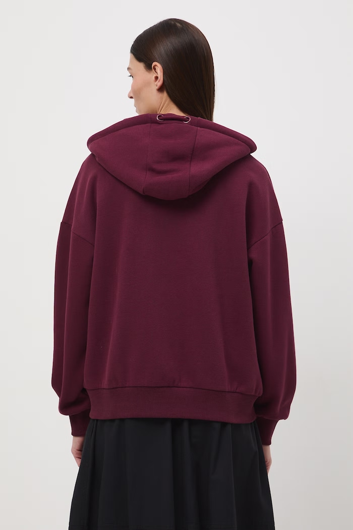Odzież Bluza rozpinana z kapturem damska RW24-BLD020 bordowy