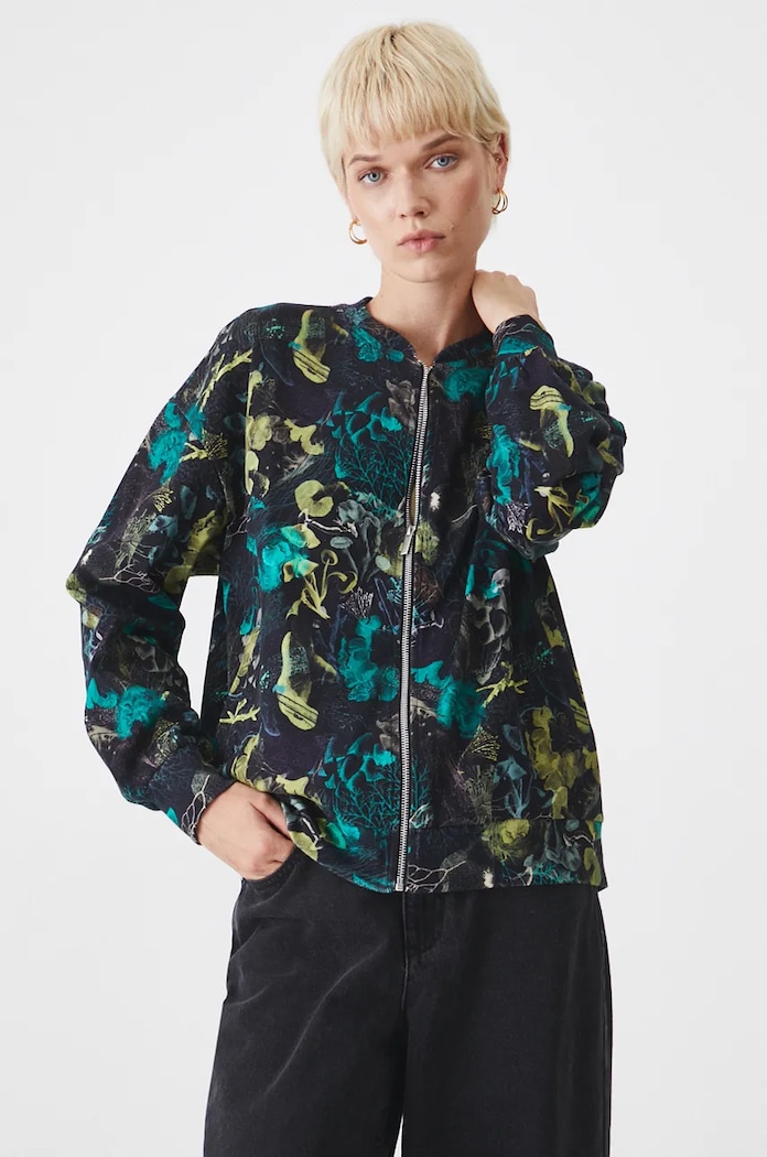 Bluza damska wzorzysta kolor czarny RW24-BLD702 czarny RW24