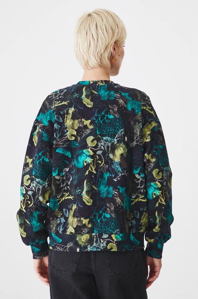 Odzież Bluza damska wzorzysta kolor czarny RW24-BLD702 czarny