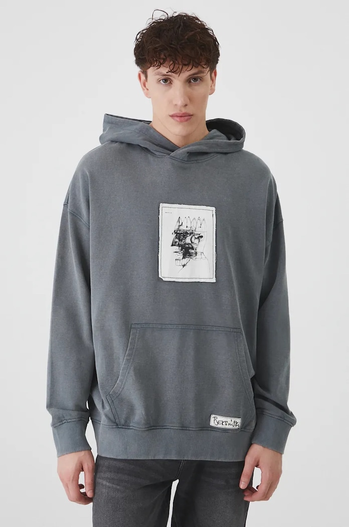 Bluza męska z kolekcji Zdzisław Beksiński x Medicine kolor niebieski bawełna niebieski RW24-BLM851