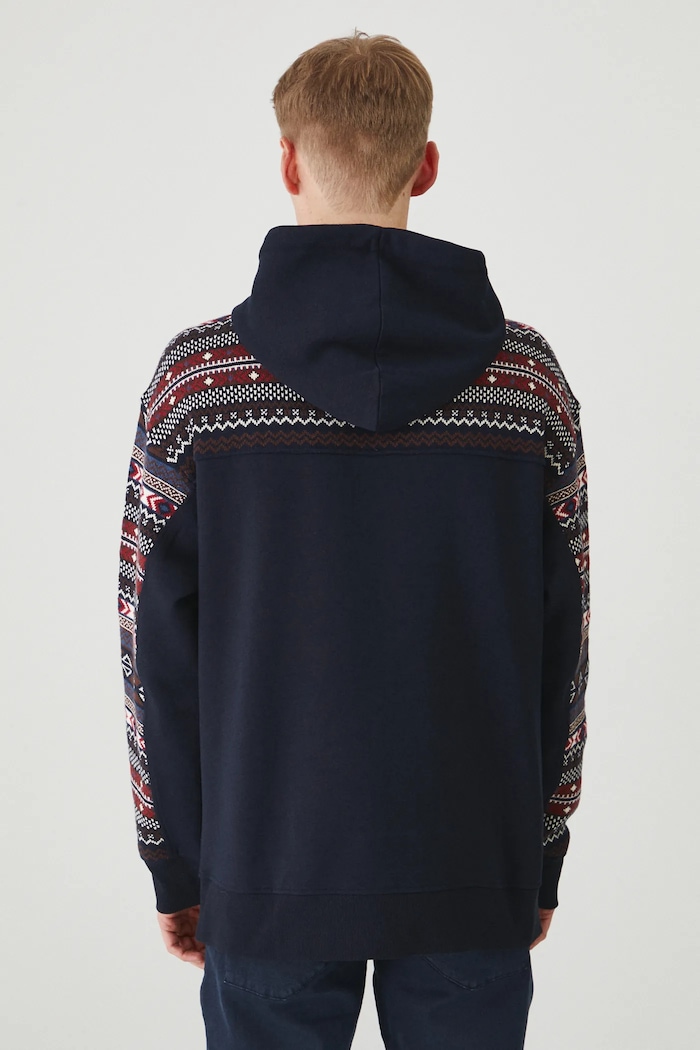 Odzież Bluza męska z kapturem kolor granatowy RW24-BLM906 granatowy