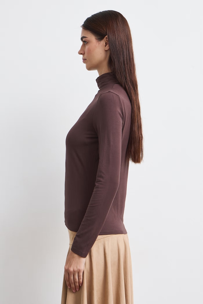 Medicine Longsleeve damski z wiskozą RW24-BUD071 brązowy RW24