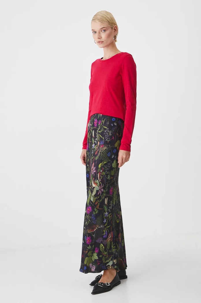 Longsleeve bawełniany z domieszką elastanu gładki kolor różowy RW24-BUD072 różowy RW24