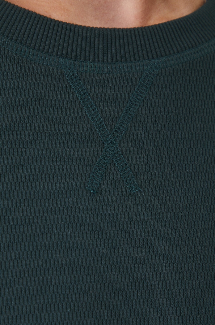 Longsleeve męski z fakturą kolor zielony RW24-BUM051 zielony