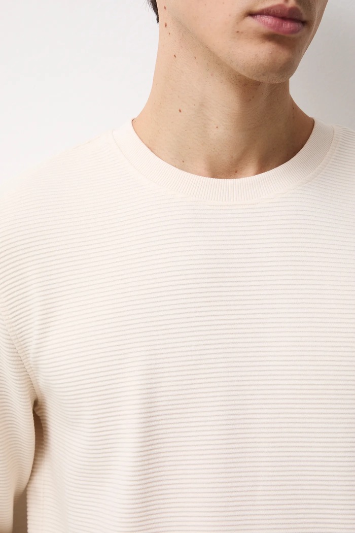 Tričko s dlhým rukávom rebrovaný béžová farba RW24-BUM061 béžová