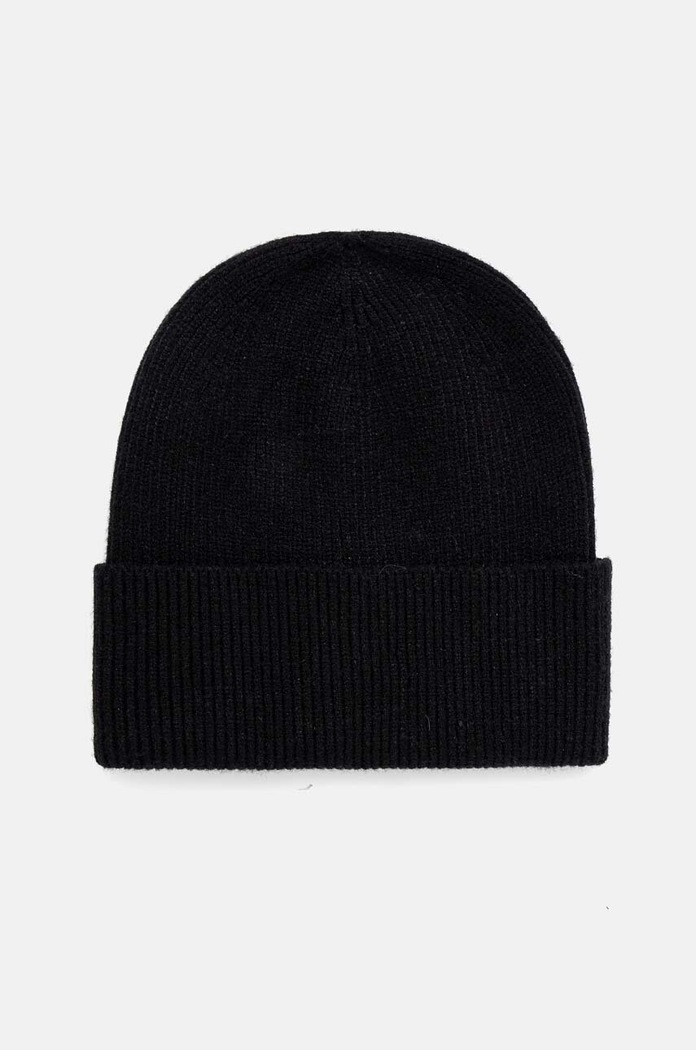 Czapka damska beanie prążkowana z wiskozą kolor czarny RW24-CAD041 czarny RW24