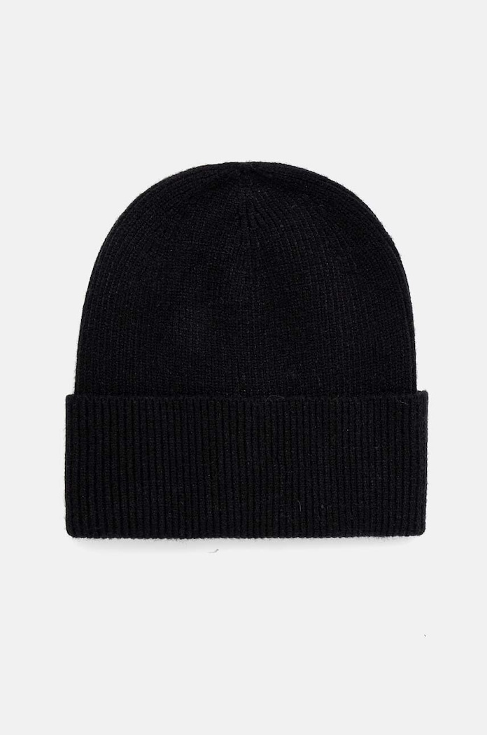 Czapka damska beanie prążkowana z wiskozą kolor czarny RW24-CAD041 czarny RW24