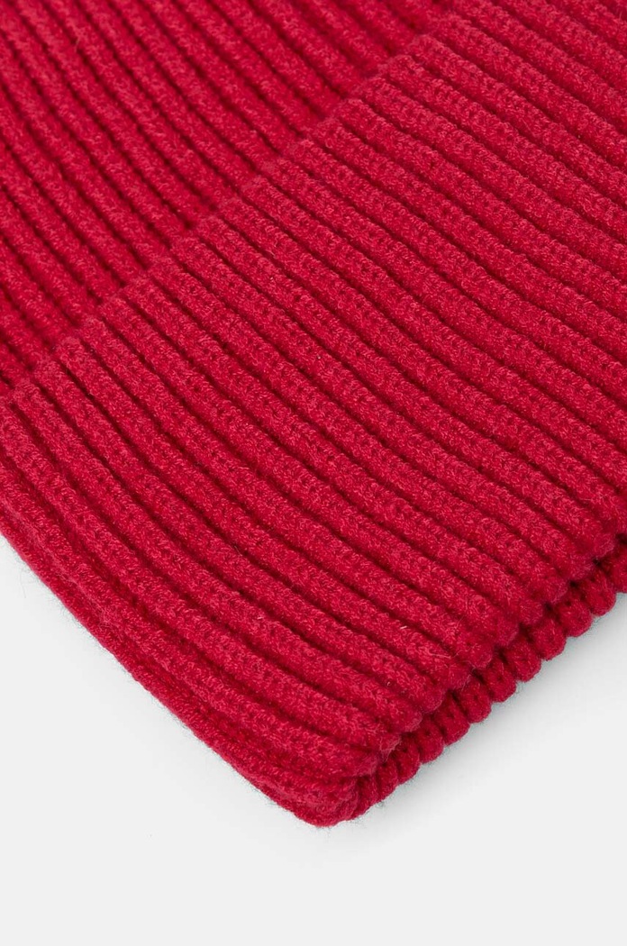 Czapka damska beanie prążkowana kolor czerwony RW24-CAD051 pomarańczowy RW24