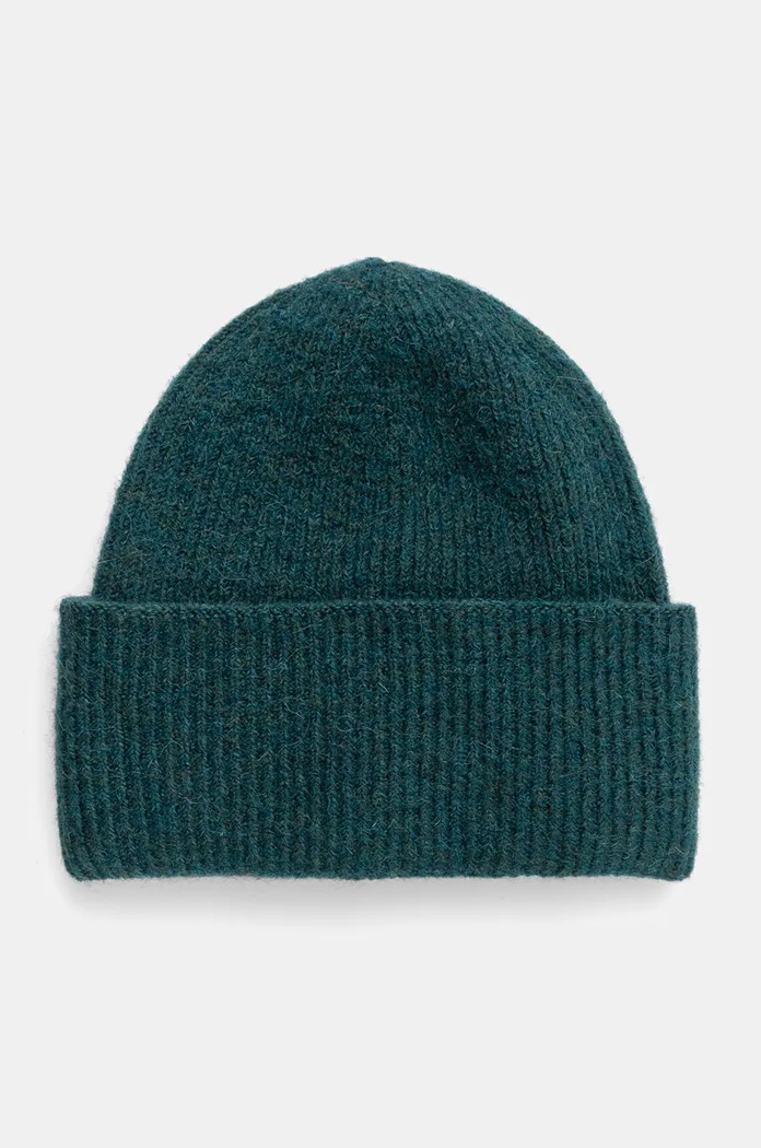 Čepice s příměsí ovčí vlny a vlny z alpaky beanie tyrkysová barva s příměsí vlny tyrkysová RW24-CAD700
