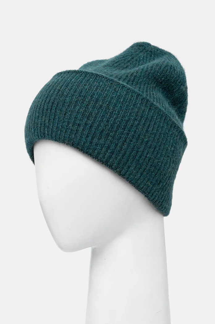 Doplňky Čepice s příměsí ovčí vlny a vlny z alpaky beanie tyrkysová barva RW24-CAD700 tyrkysová