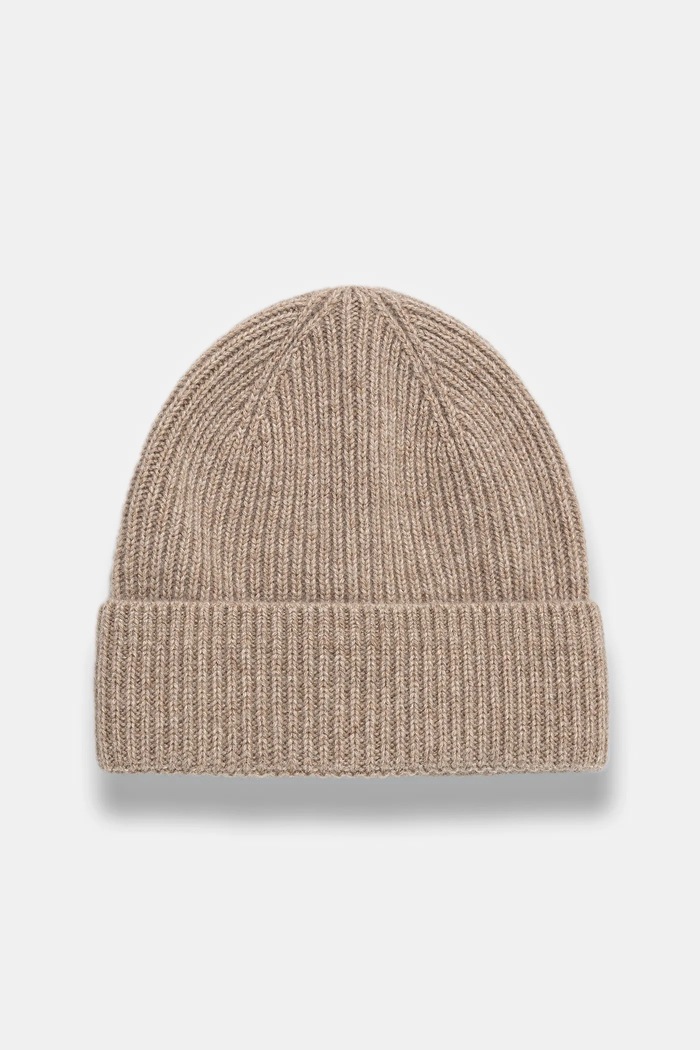 Czapka z kaszmiru beanie kolor beżowy RW24-CAD800 beżowy RW24