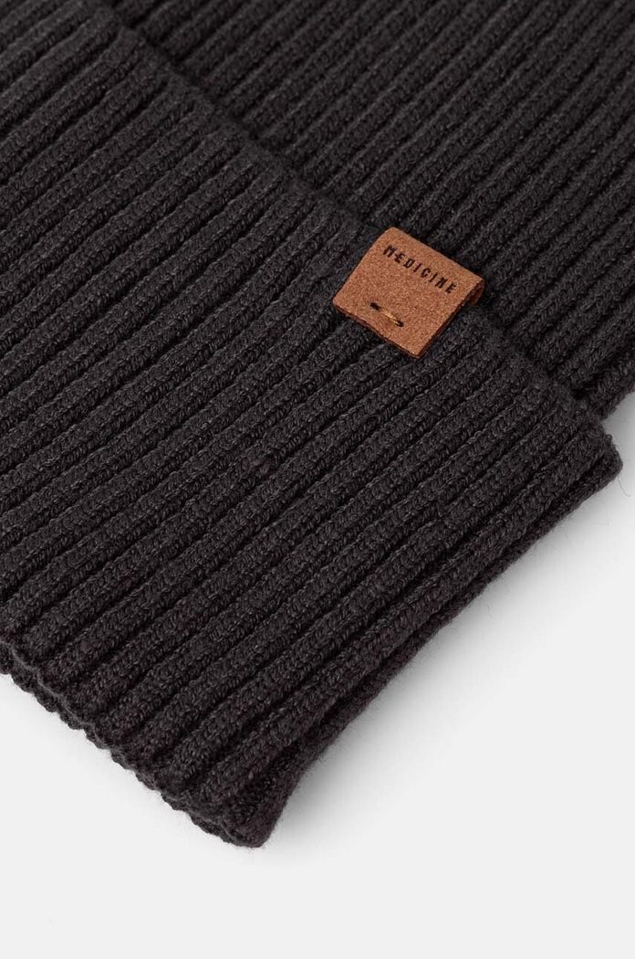 Czapka męska beanie prążkowana kolor szary RW24-CAM050 szary RW24