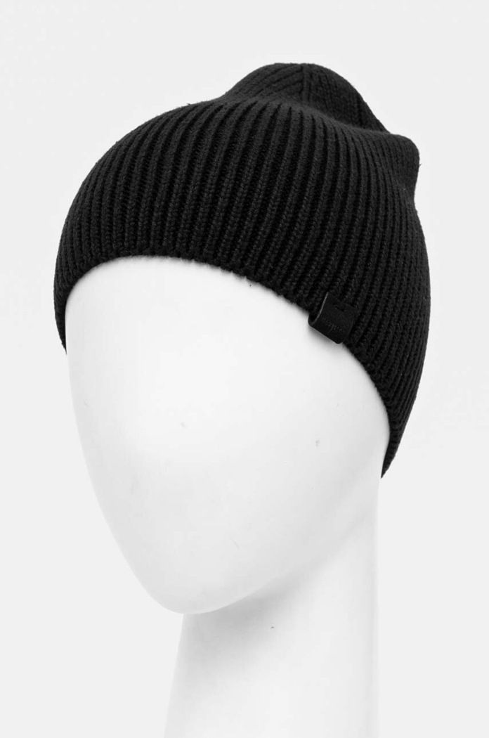 Akcesoria Czapka męska beanie prążkowana kolor czarny RW24-CAM051 czarny
