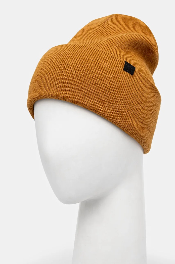 Akcesoria Czapka męska beanie z wiskozą kolor żółty RW24-CAM061 żółty