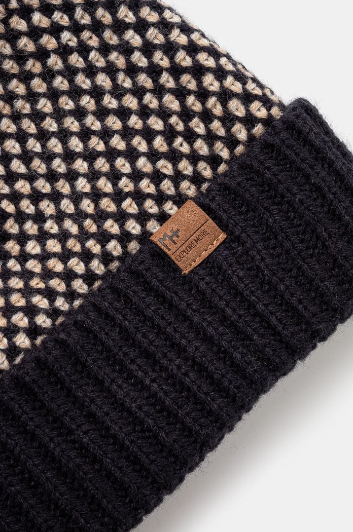 Czapka męska beanie z pomponem kolor granatowy RW24-CAM807 granatowy RW24