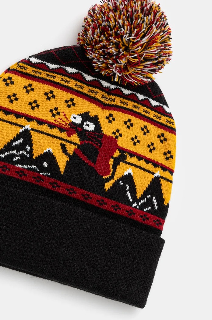Czapka męska beanie wzorzysta kolor multicolor multicolor RW24-CAM903