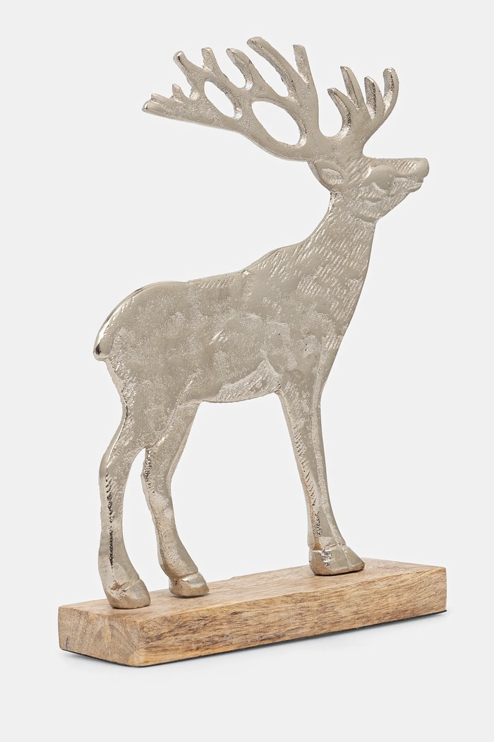 Dekoracja świąteczna - renifer 23,5 cm kolor srebrny RW24-DEUA43 srebrny RW24