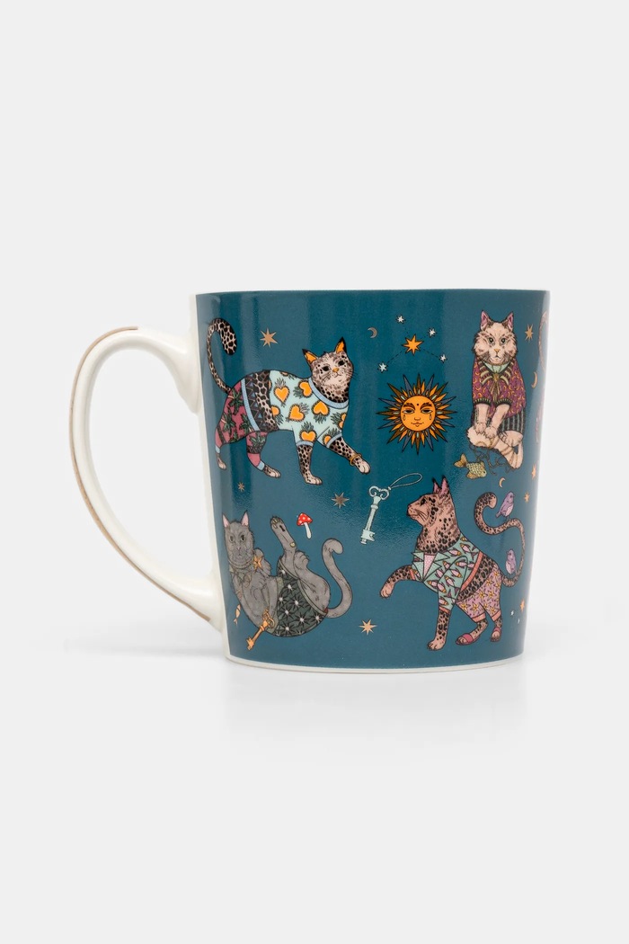 Kubek ceramiczny w koty 460 ml kolor multicolor RW24.KBU905 multicolor RW24