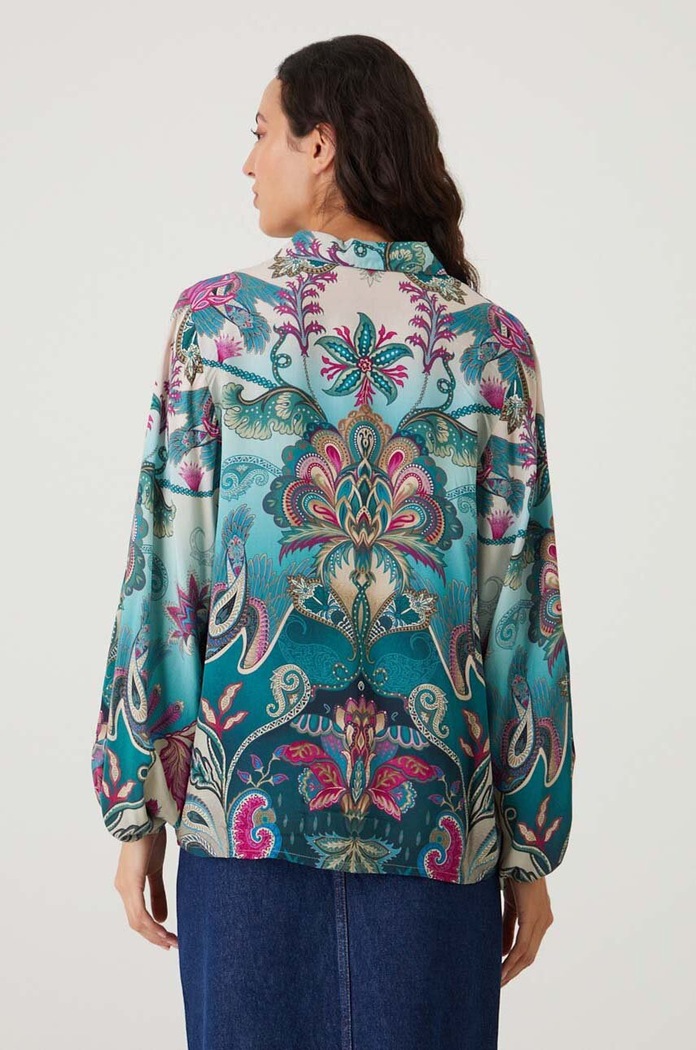 Odzież Koszula damska oversize wzorzysta kolor multicolor RW24-KDD200 multicolor