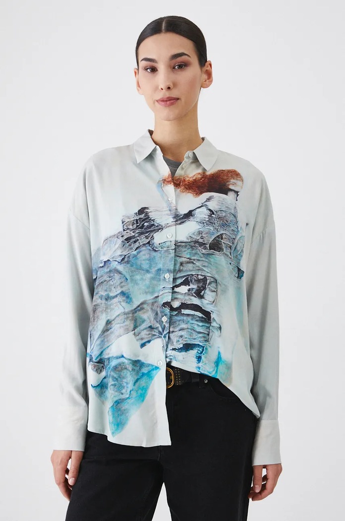 Koszula damska z kolekcji Zdzisław Beksiński x Medicine kolor multicolor casual multicolor RW24-KDD850
