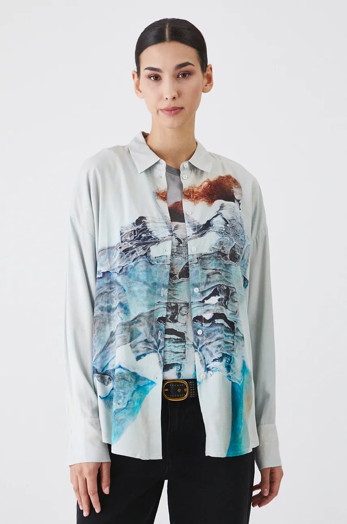 Koszula damska z kolekcji Zdzisław Beksiński x Medicine kolor multicolor RW24-KDD850