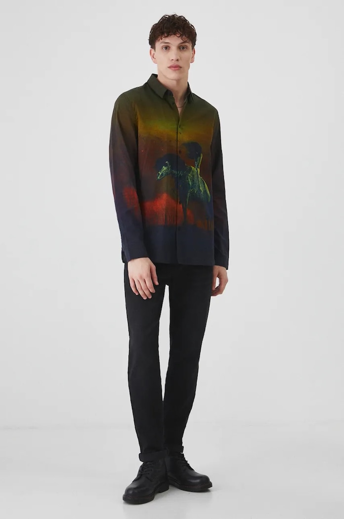 Koszula męska z kolekcji Zdzisław Beksiński x Medicine kolor multicolor RW24-KDM852 multicolor RW24